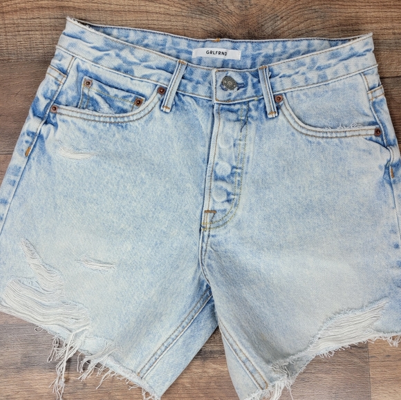 🆕️ GRLFRND Jourdan Distressed Button Fly Jean Shorts **FLAW** - Picture 10 of 10